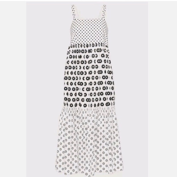 🌼 SOLD - Tory Burch Mod Dot Patchwork Midi Dress – Size 4 🌼 - Picture 6 of 10